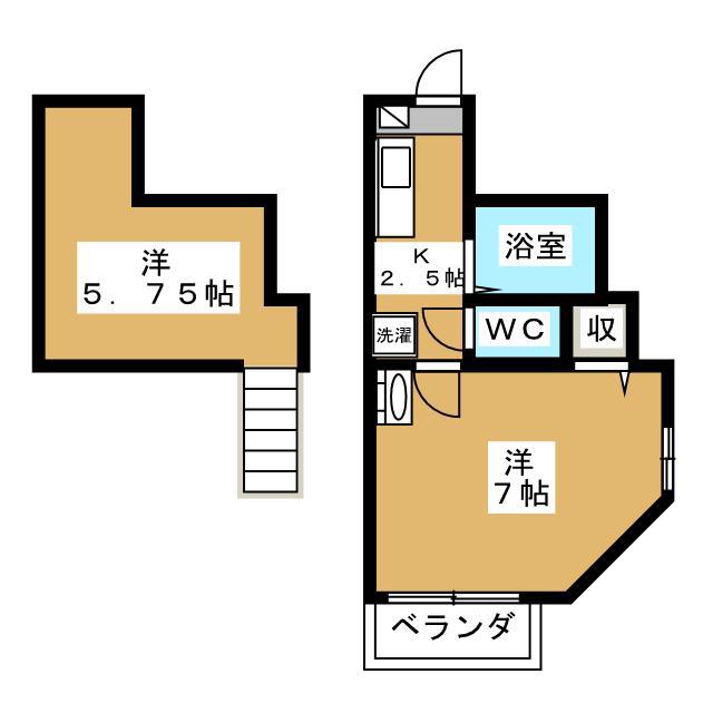 クイーンシップ横須賀中央(1K/1階)の間取り写真