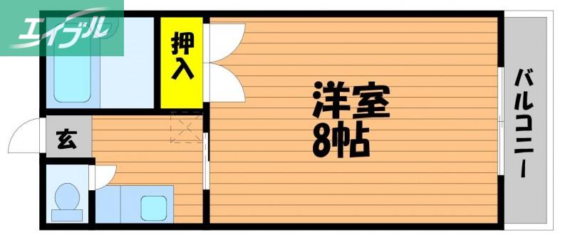 セントフォレスト下中野 A棟(1K/4階)の間取り写真