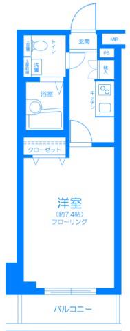 フェニックス横濱関内BAY MARKS(1K/7階)の間取り写真