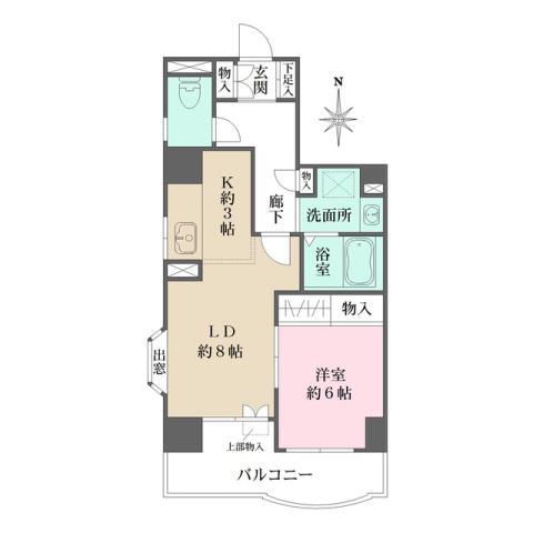 メゾンル・ファール(1LDK/6階)の間取り写真