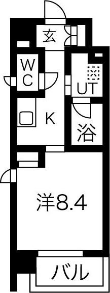 LA LUCE(ワンルーム/8階)の間取り写真