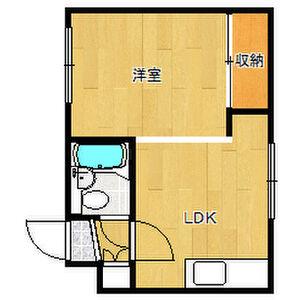 パレスエイト(1LDK/4階)の間取り写真