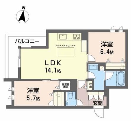 アルタ・クオリタ(2LDK/1階)の間取り写真