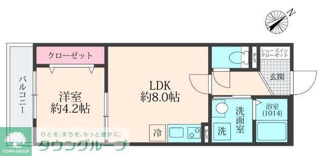 クロレ南流山III(1LDK/3階)の間取り写真