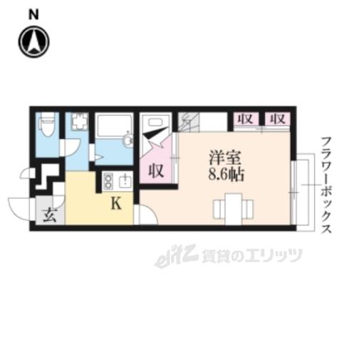 レオパレス俵口ヒルズ(1K/2階)の間取り写真