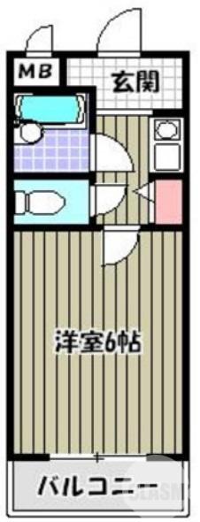コスモビクトリー(1K/3階)の間取り写真