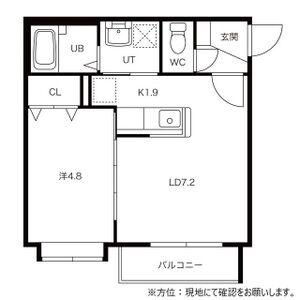 ヴェルテュ麻生(1LDK/2階)の間取り写真