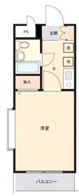 スカイコート成増(1K/3階)の間取り写真
