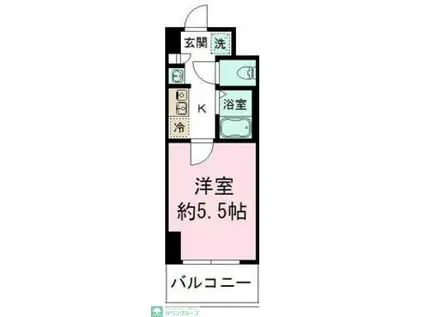 西馬橋マンション(1K/2階)の間取り写真