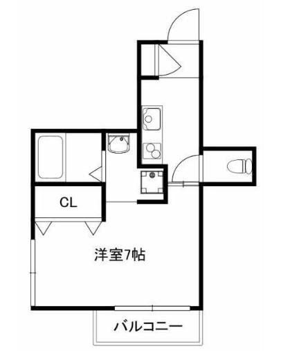 恵比寿モンテベルデ(1K/3階)の間取り写真