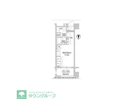 コンフォリア 大森DEUX(ワンルーム/8階)の間取り写真