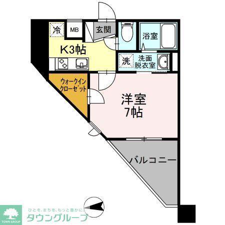 エントピアパレス(1K/5階)の間取り写真