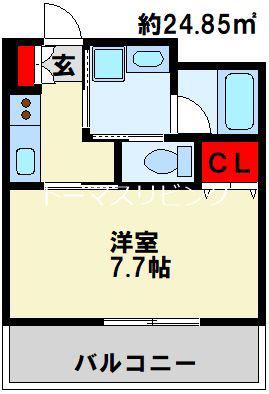 RJRプレシア西小倉駅前(1K/11階)の間取り写真