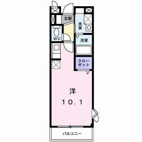 エクセレント(ワンルーム/1階)の間取り写真