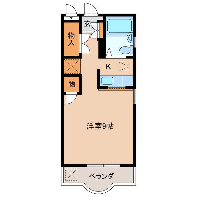 コーポプレアデス(ワンルーム/4階)の間取り写真
