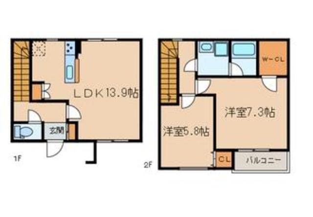 Y-FLATSII(2LDK/1階)の間取り写真
