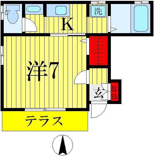LUIRE(1K/1階)の間取り写真