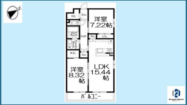 GRAN DUKE千種RUBINO(2LDK/4階)の間取り写真