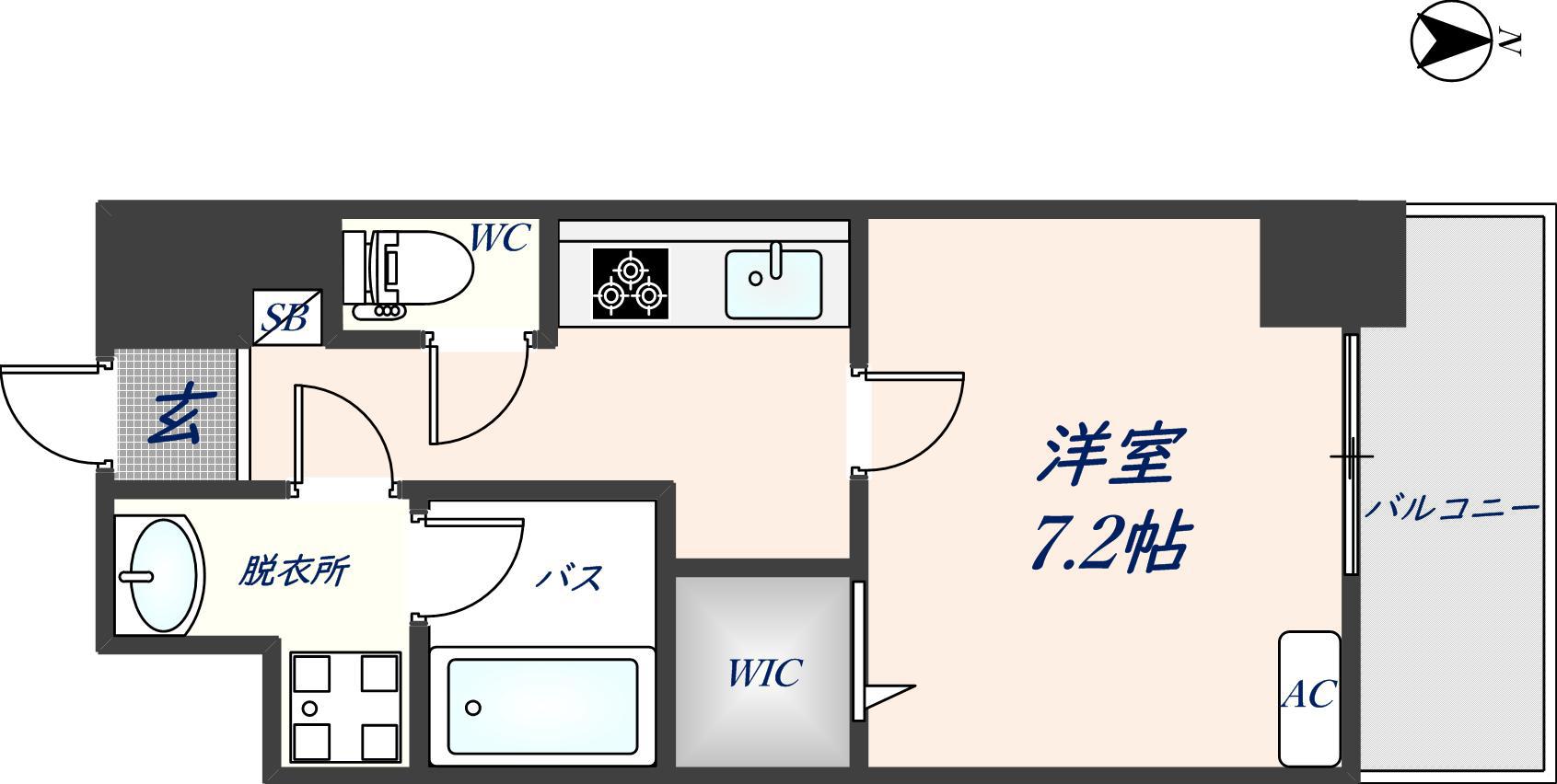 コージーコートVI(1K/2階)の間取り写真