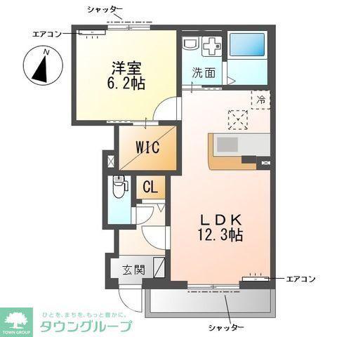 アバンセ(1LDK/1階)の間取り写真