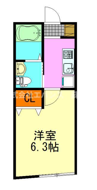 VAU HOUSE蘇我(1K/3階)の間取り写真