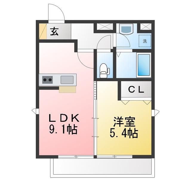 KAFUU TIDA(1LDK/2階)の間取り写真