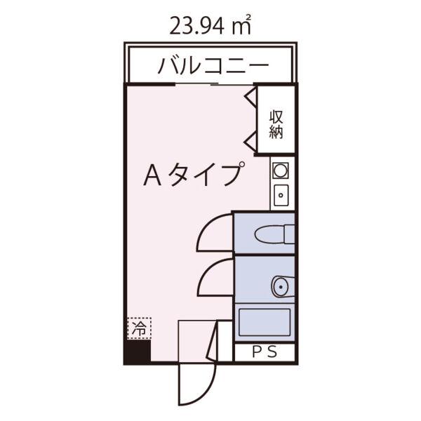 ドミール今池(1K/6階)の間取り写真
