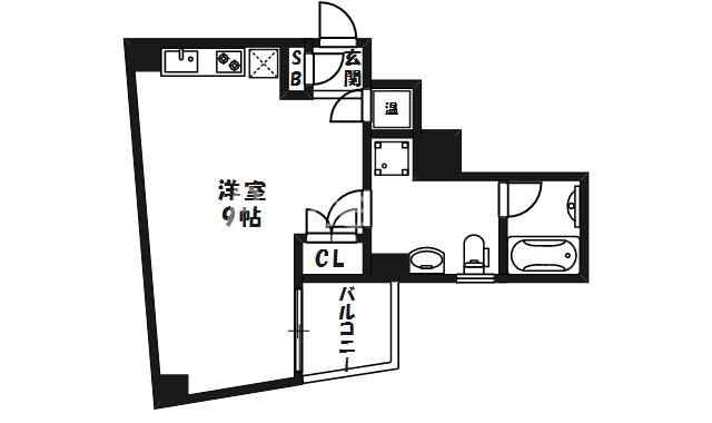 サウス・サン(ワンルーム/4階)の間取り写真