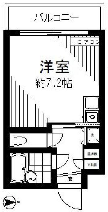 ジャネットビル(ワンルーム/8階)の間取り写真