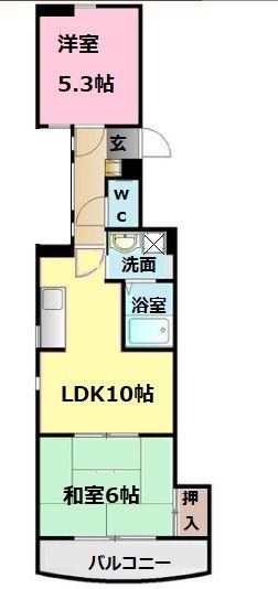 N.T.FLATS(2LDK/3階)の間取り写真