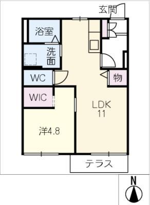 サンクレスト神田(1LDK/1階)の間取り写真