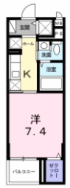 グランデ カーサ マローナ(1K/2階)の間取り写真