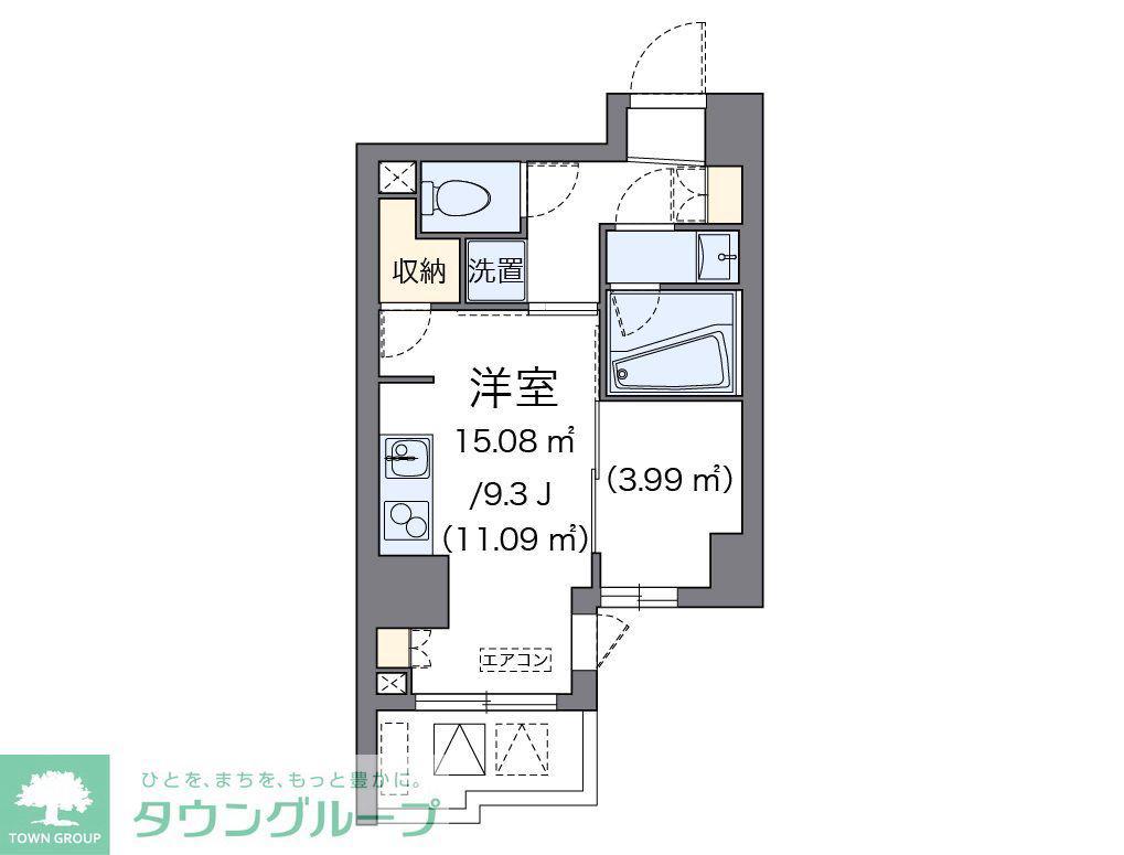 LOVIE銀座東(ワンルーム/6階)の間取り写真