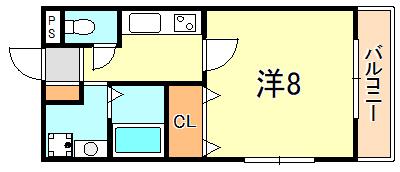 メゾンコンフォール(1K/1階)の間取り写真