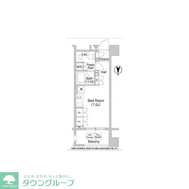コンフォリア 大森DEUX(ワンルーム/8階)の間取り写真