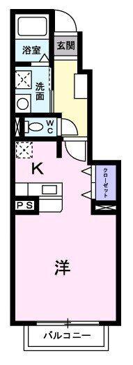 パークプラザ(ワンルーム/1階)の間取り写真