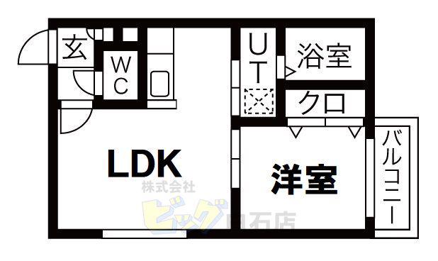 PEERSON栄通12(1LDK/3階)の間取り写真