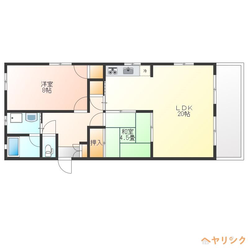 セレクトプルミエール(2LDK/1階)の間取り写真