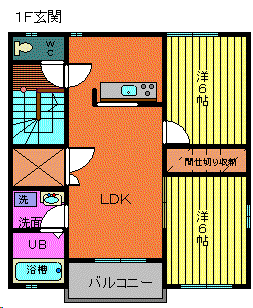 ステーションYU(2LDK/2階)の間取り写真