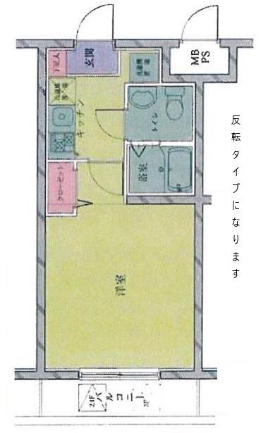 ヴィータローザ江古田(1K/1階)の間取り写真