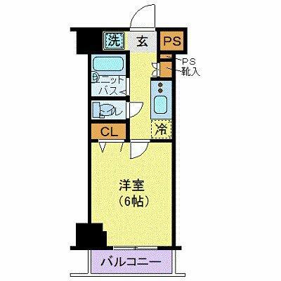 スカイコート蒲田壱番館(1K/3階)の間取り写真
