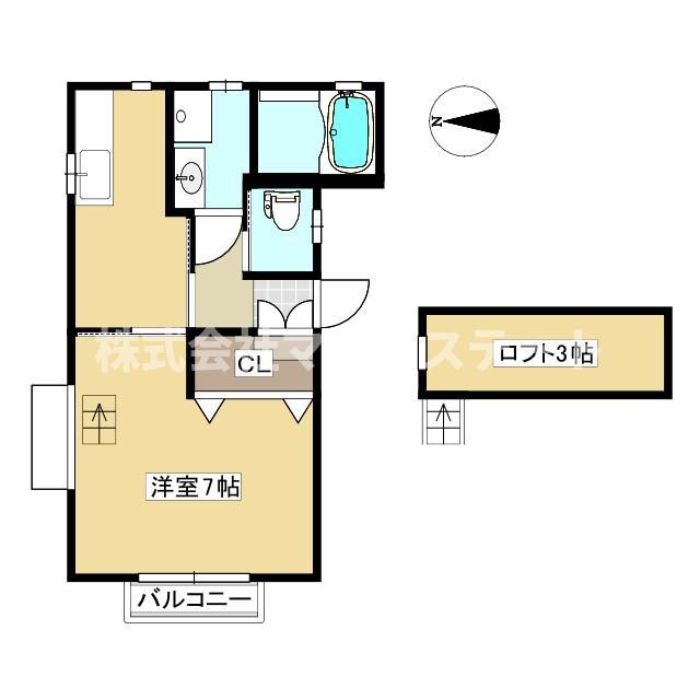 VOYAGEC(1K/2階)の間取り写真