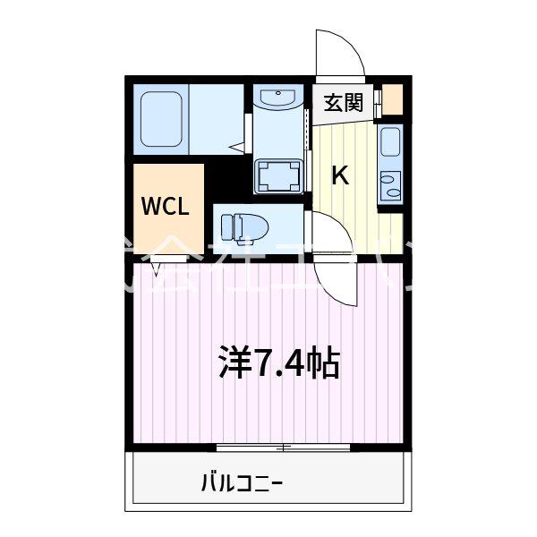 ペンタゴン(1K/2階)の間取り写真