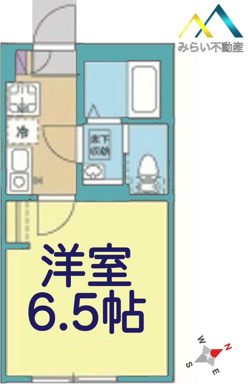 鶴ヶ峰シエル(1K/1階)の間取り写真