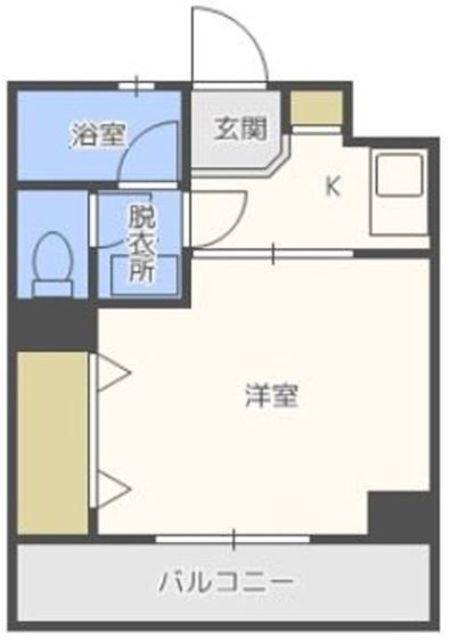 キャロット薬院南 (1K/3階)の間取り写真