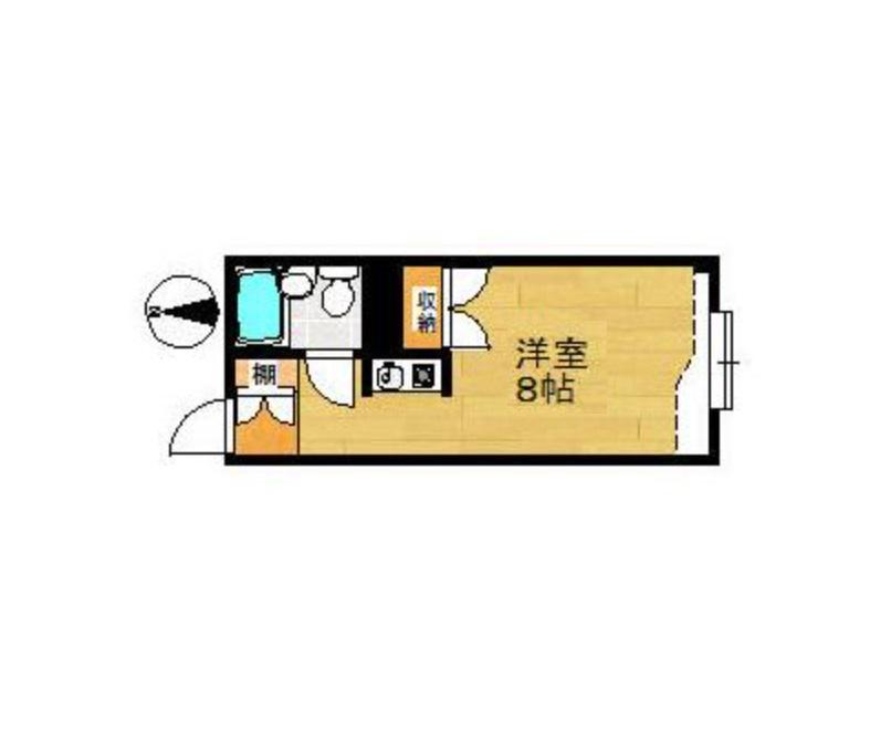 ハウス東矢口(ワンルーム/4階)の間取り写真