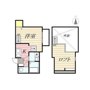 PLAISIR(1K/2階)の間取り写真