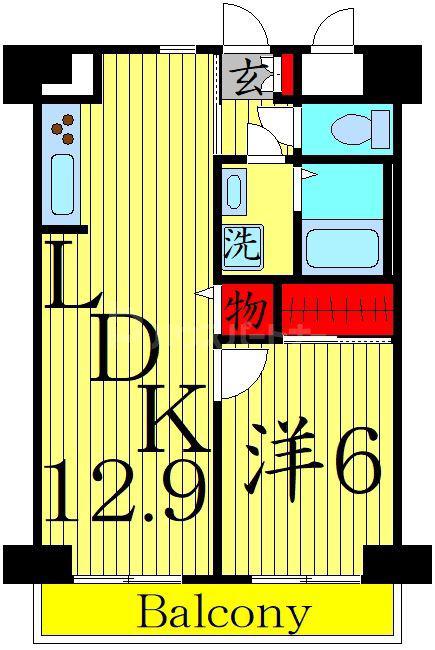 ミリアレジデンス押上(1LDK/10階)の間取り写真