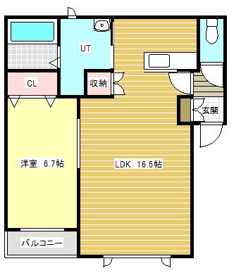 イースト GARDENI(1LDK/3階)の間取り写真