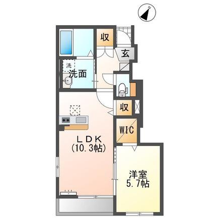 ソフィア(1LDK/1階)の間取り写真